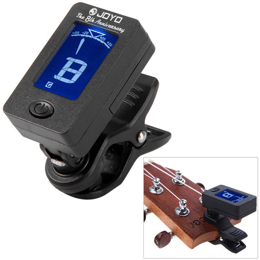 JOYO JT - 01 Clip-on 360 Degree Rotation LCD Digital Guitar Tuner for Bass Ukulele